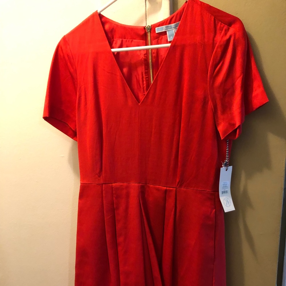 Draper James red fit and flare red dress